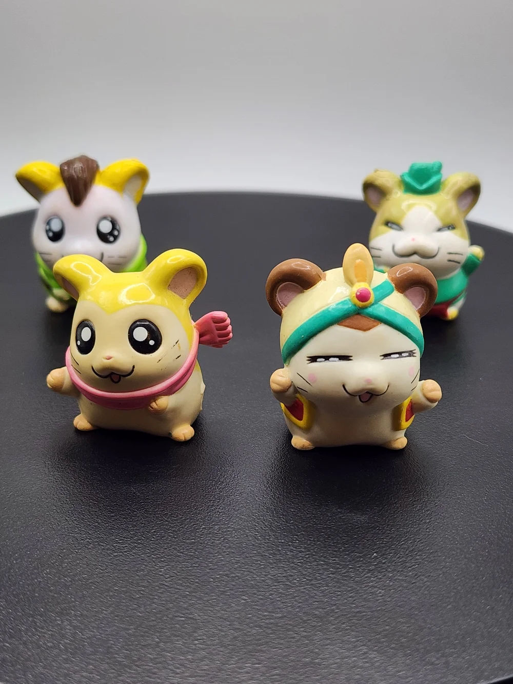Vintage Hamtaro Figures Lot Pashmina Bijou Dexter Maxwell Costume Epoch Toy 2000